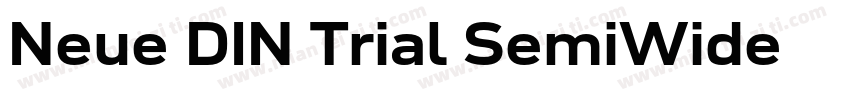 Neue DIN Trial SemiWide字体转换